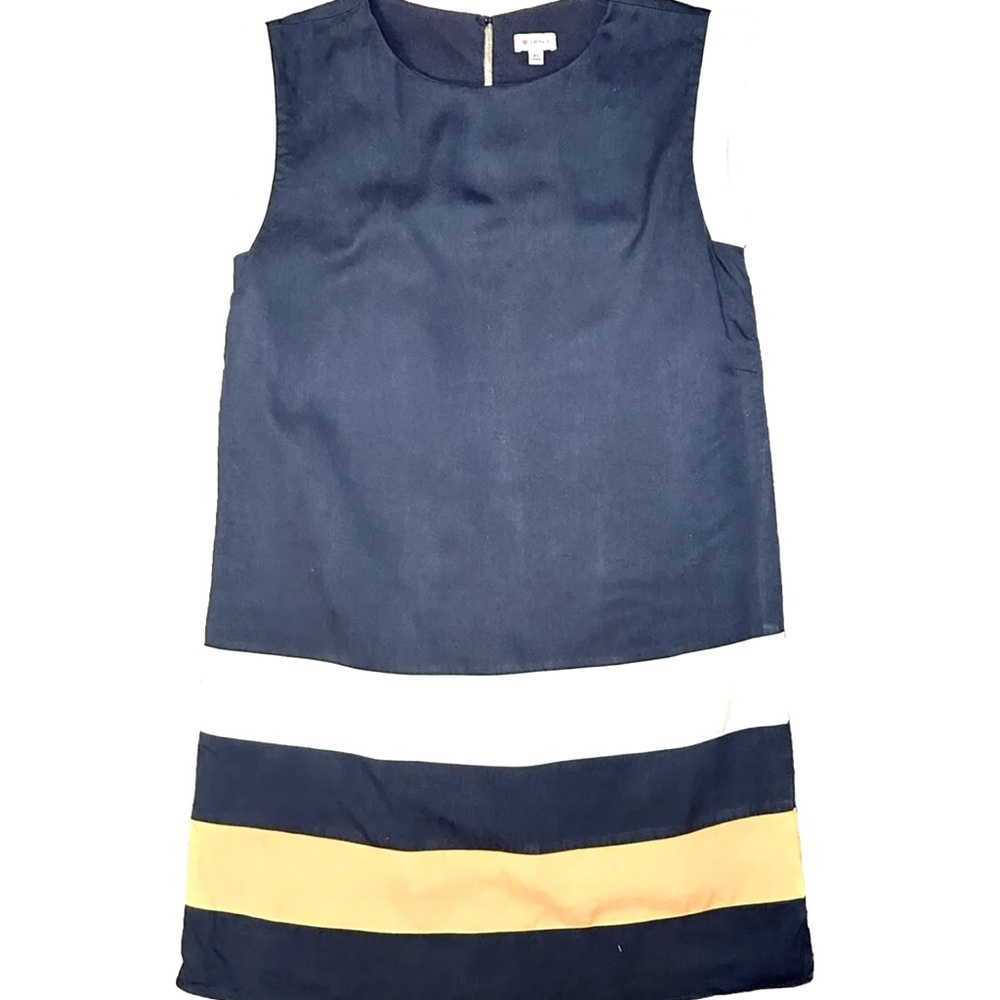 Cremieux Nikole Navy Striped Colorblock Dress Size XS